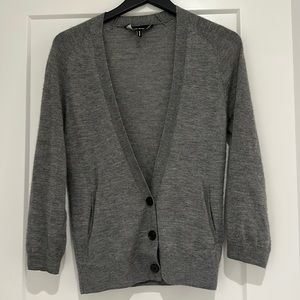 Isabel Marant Feather light cashmere cardigan in heather grey!
